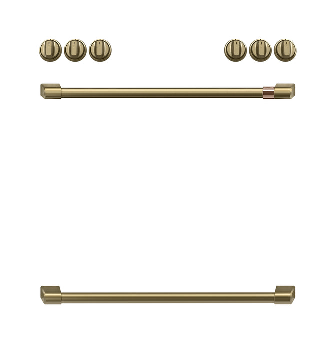 Café Brushed Brass Handle and Knob Kit for Range - CXFCGHKPMCG