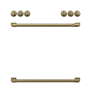 Café Brushed Brass Handle and Knob Kit for Range - CXFCHHKPMCG
