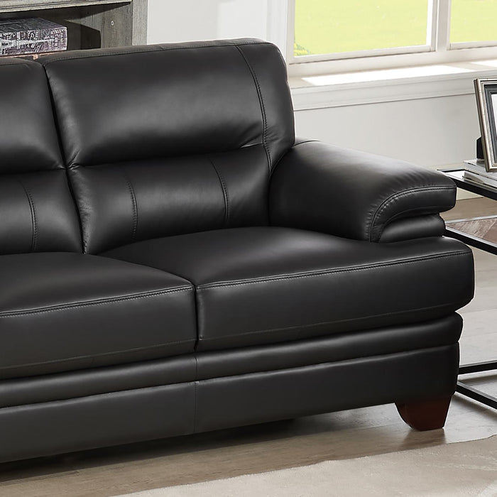 Hydeline Luxor Leather Sofa - Black