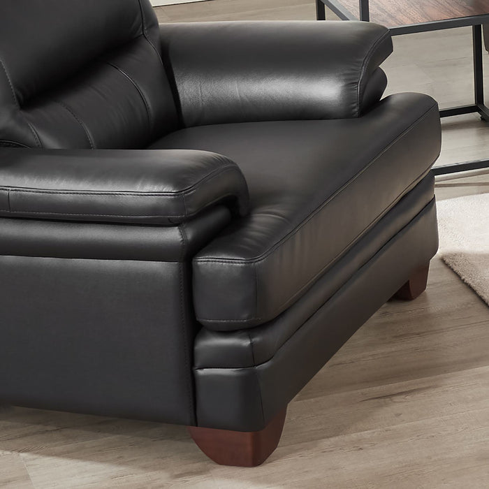 Hydeline Luxor Leather Chair - Black