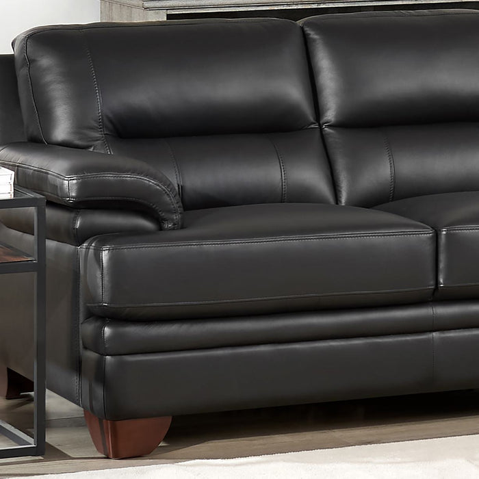 Hydeline Luxor Leather Sofa - Black