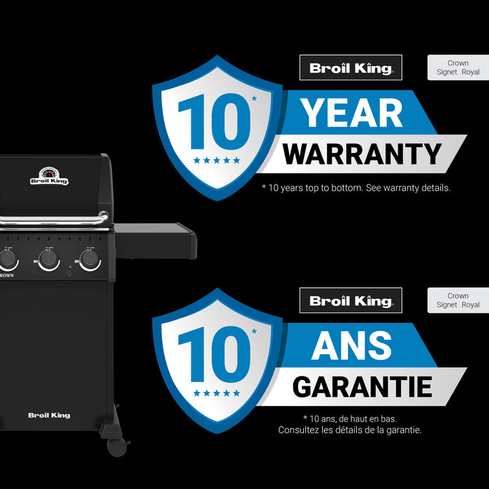 Broil King Crown 310 Shadow 4-Burner 32,000-BTU Propane Gas BBQ - 864054 Grill