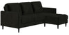 Cosmoliving By Cosmopolitan Strummer Reversible Velvet Sectional Sofa Couch - Black