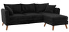 Novogratz Magnolia Reversible Sectional Sofa with Pillows - Black