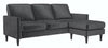 Mr. Kate Winston Reversible Velvet Sofa Sectional - Dark Grey