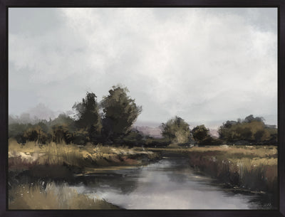 Spring River Framed Canvas with Hand Embellishment - 38" x 50"|Toile décorative encadrée « Spring River » avec fioritures apposées à la main - 38 po x 50 po