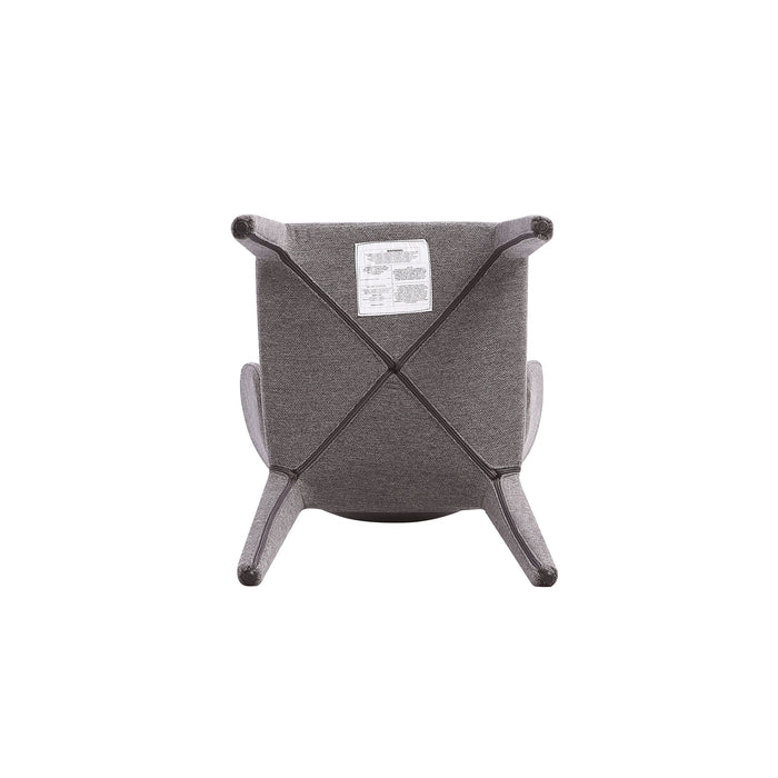 Manhattan Comfort Set of 2 Conrad Modern Woven Tweed Dining Chair - Grey