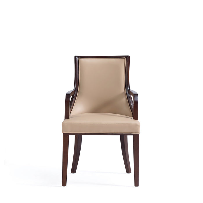 Manhattan Comfort Grand Faux Leather Dining Chair - Tan