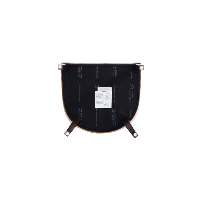 Manhattan Comfort Grand Faux Leather Dining Chair - Tan