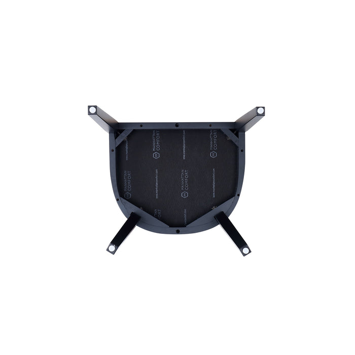 Manhattan Comfort Gansevoort Modern Faux Leather Dining Chair - Light Grey