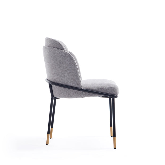 Manhattan Comfort Flor Fabric Dining Chair - Grey