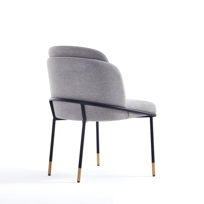 Manhattan Comfort Flor Fabric Dining Chair - Grey