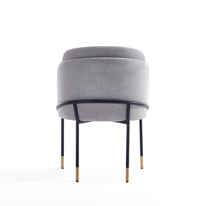 Manhattan Comfort Flor Fabric Dining Chair - Grey