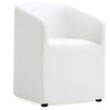 Manhattan Comfort Anna Modern Round Faux Leather Dining Chair - Cream