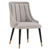 Manhattan Comfort Modern Eda Velvet & Leatherette Dining Chair - Grey