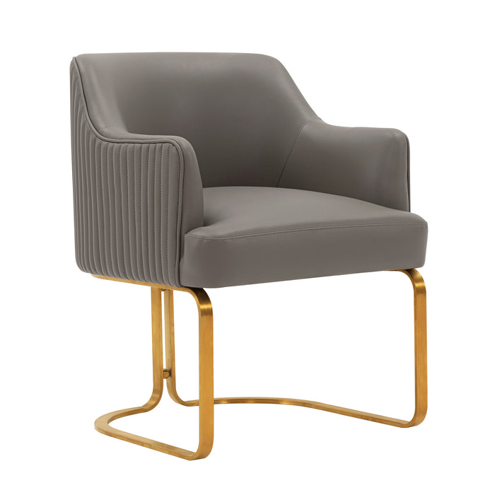 Manhattan Comfort Modern Edra Leatherette Dining Chair - Taupe