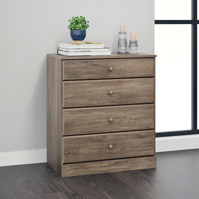 Astrid 4-Drawer Dresser - Drifted Grey