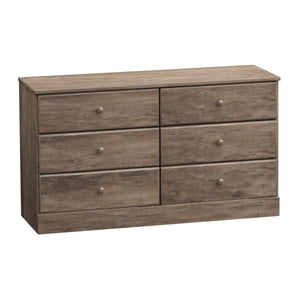 Astrid 6-Drawer Dresser - Drifted Grey