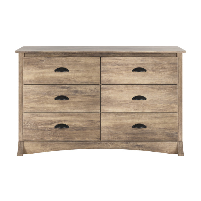 Salt Spring Kids 6-Drawer Dresser - Drifted Grey
