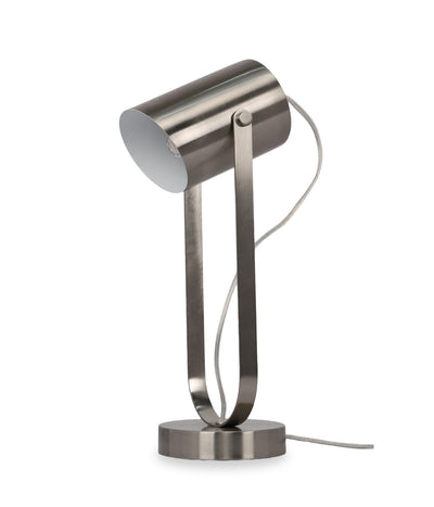 Estelle 16.25" Table Lamp with Metal Swivel Shade – Stainless Steel | Lampe de table Estelle de 16,25 po avec abat-jour pivotant en métal - acier inoxydable