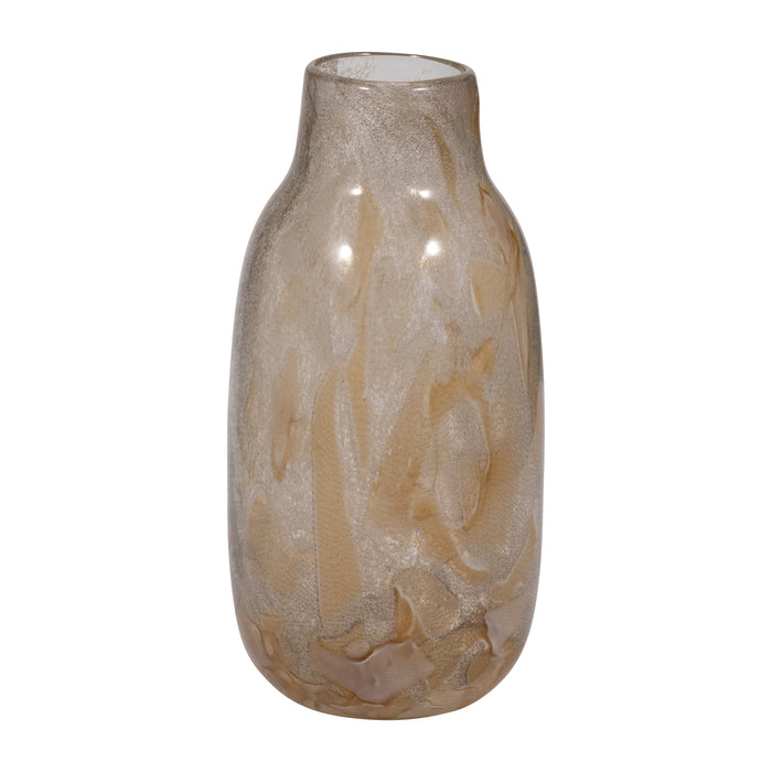 13\" Foley Small Glass Vase - Ivory