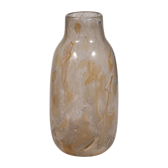 13\" Foley Small Glass Vase - Ivory