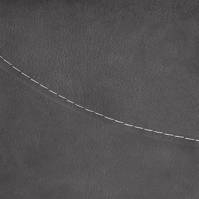 Floy 6-Piece Faux Suede Power Reclining Sectional with Power Headrests, Console and USB Port - Grey