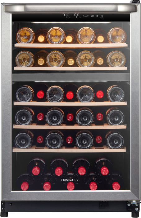 Frigidaire 45 Bottle Two-Zone Wine Cooler - Stainless Steel -  FRWE4626AS