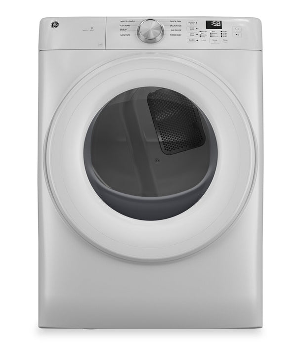 GE 7.8 Cu. Ft. Electric Dryer with Sanitize Cycle – White - GFD35ESMYWW