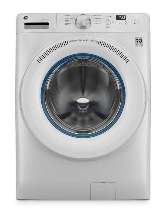 GE 5.3 Cu. Ft. Front Load Washer with UltraFresh Vent System - White - GFW350SSYWW