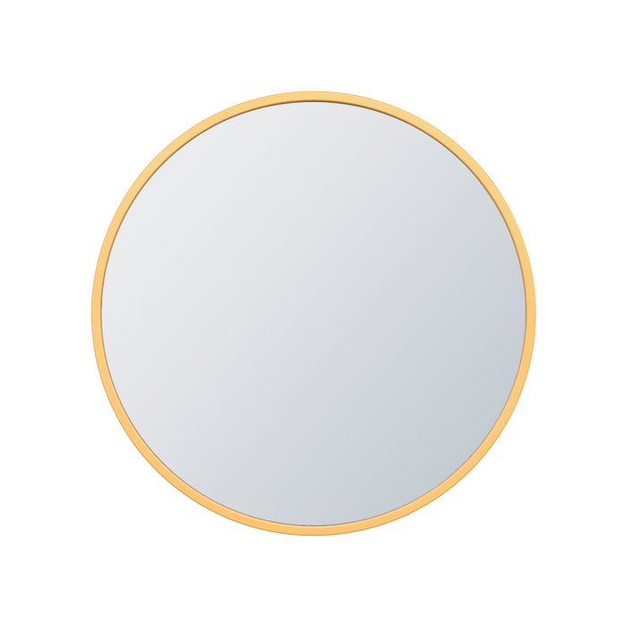 Arcus 30\" X 30\" Hand Crafted Round Mirror - Gold