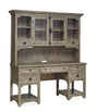 Harold 64\" Desk with Storage and Tempered Glass Shelves  - Dovetail Grey 