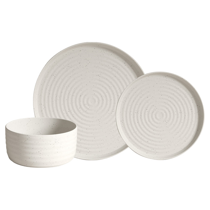 Rachel 12-Piece Stoneware Dinnerware Set, Service for 4 