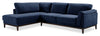 Horizon 2-Piece Left-Facing Fabric Sectional with Wood Base and Legs - Navy | Sofa sectionnel de gauche Horizon 2 pièces en tissu avec base et pattes en bois - bleu marine