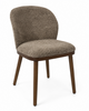 Ivy Dining Chair with Polyester Fabric – Brown | Chaise de salle à manger Ivy en tissu de polyester - brune