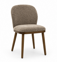Ivy Dining Chair with Polyester Fabric – Brown 
