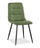 Arlo Dining Chair with Cushion Fabric Tufted Seat & Back, Metal – Green