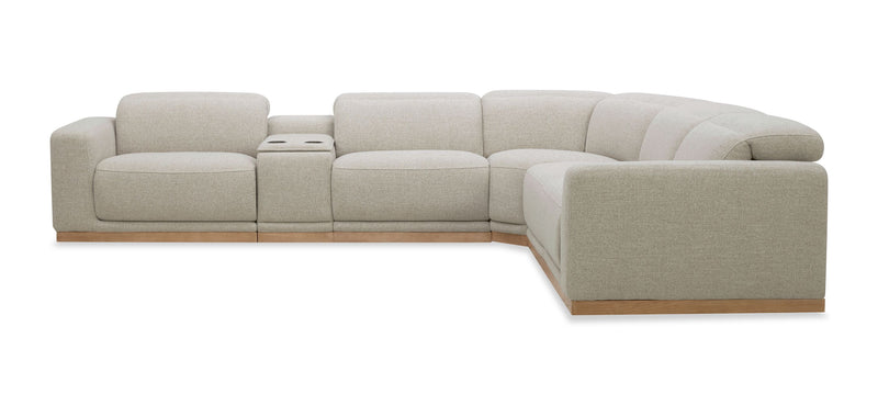 Balance 6-Piece Power Reclining Sectional with Power Headrests - Ginger