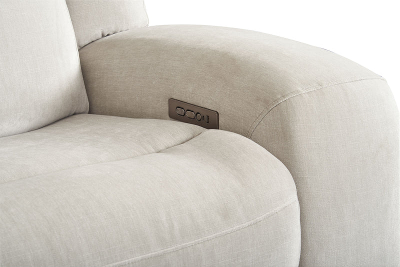 Legacy 6-Piece Power Reclining Sectional with Shaq-o-pedic Comfort and 3D Immersive Sound - Grey 