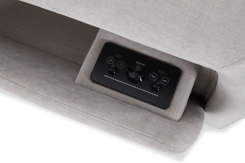 Shaquille O’Neal Home Legacy 6-Piece Right-Facing Power Reclining Sectional with Shaq-o-pedic Comfort - Grey 