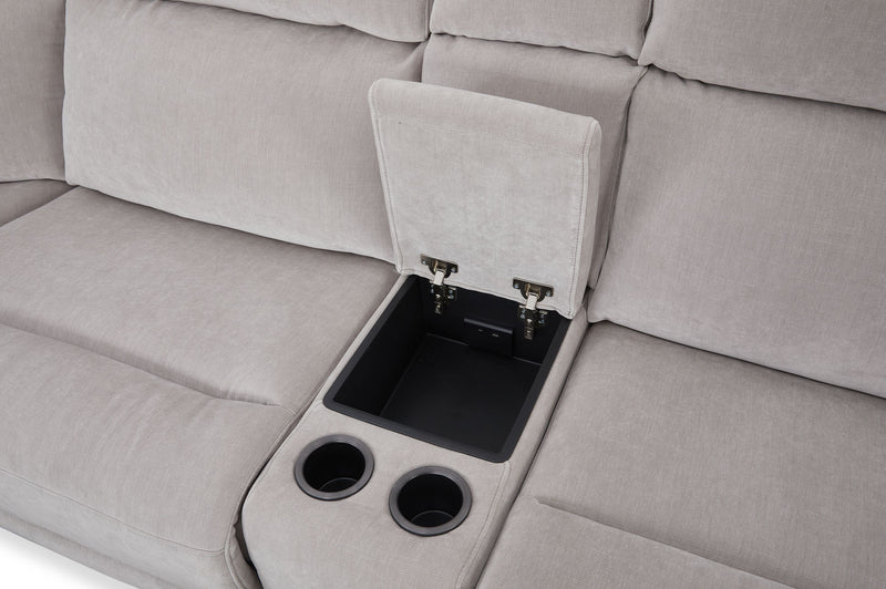 Shaquille O’Neal Home Legacy 6-Piece Right-Facing Power Reclining Sectional with Shaq-o-pedic Comfort - Grey 