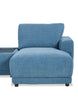 Voyage Modular 6-Piece Left-Facing Fabric Sectional with Console and Ottoman – Blue | Sofa sectionnel modulaire de gauche Voyage 6 pièces en tissu avec console et pouf - bleu