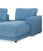 Voyage Modular 6-Piece Left-Facing Fabric Sectional with Console and Ottoman – Blue | Sofa sectionnel modulaire de gauche Voyage 6 pièces en tissu avec console et pouf - bleu