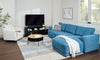 Voyage Modular 3-Piece Right-Facing Fabric Sectional with Removable Back Cushions – Blue | Sofa sectionnel modulaire de droite Voyage 3 pièces en tissu avec coussins de dossier amovibles - bleu