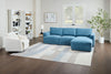 Voyage Modular 3-Piece Right-Facing Fabric Sectional with Removable Back Cushions – Blue | Sofa sectionnel modulaire de droite Voyage 3 pièces en tissu avec coussins de dossier amovibles - bleu