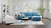 Voyage Modular 3-Piece Right-Facing Fabric Sectional with Removable Back Cushions – Blue | Sofa sectionnel modulaire de droite Voyage 3 pièces en tissu avec coussins de dossier amovibles - bleu