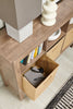 Kimberly 47.25" Hall Table with Three Baskets - Beige|Table d’entrée Kimberly de 47,25 po avec 3 paniers - beige