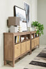 Kimberly 47.25" Hall Table with Three Baskets - Beige|Table d’entrée Kimberly de 47,25 po avec 3 paniers - beige