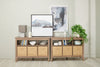 Kimberly 47.25" Hall Table with Three Baskets - Beige|Table d’entrée Kimberly de 47,25 po avec 3 paniers - beige