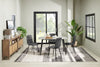 Arlo Dining Chair with Cushion Fabric Tufted Seat & Back, Metal – Charcoal | Chaise de salle à manger Arlo en métal avec siège et dossier coussinés capitonnés en tissu - anthracite